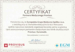 Certyfikat - partner medyczny