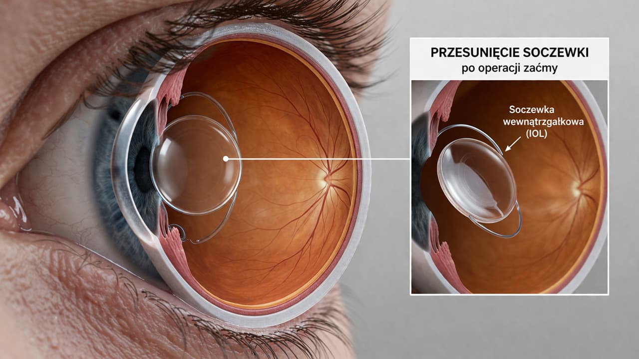 Przesunięcie soczewki po operacji zaćmy